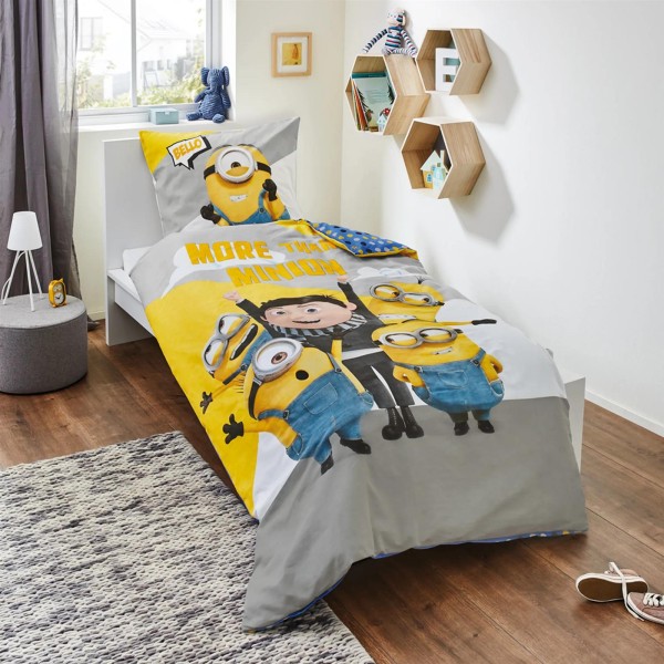 Kinder Bettwäsche aus 100% Baumwolle - Minions - 135 x 200 cm