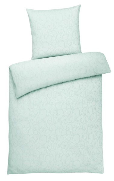 Damast Bettwäsche aus 100% Baumwolle - Ornamente Modern Mint
