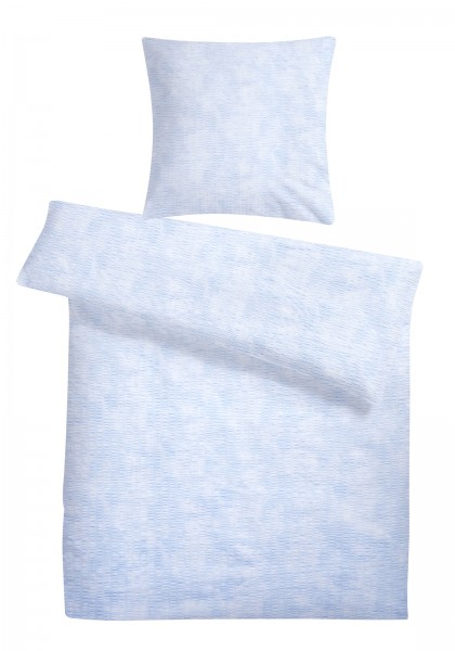 Seersucker Bettwäsche Wolken Hellblau aus 100% Baumwolle 135cm x 200cm + 1x (80cm x 80cm)