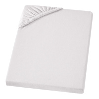 Fein-Jersey Bettlaken 140x200 - 160x200 cm aus 100% Baumwolle – Silber