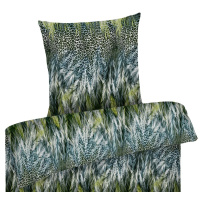 Mako-Satin Bettwäsche aus 100% Baumwolle - Feder Grün