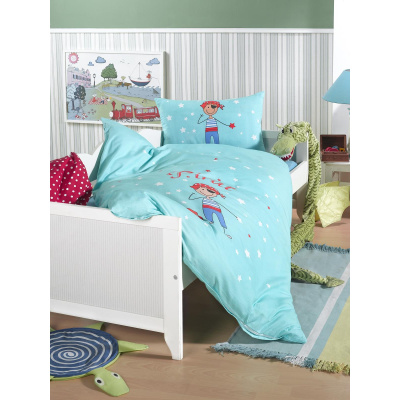 Renforce Baby-Bettwäsche aus 100% Baumwolle - Pirat 100 x 135 cm