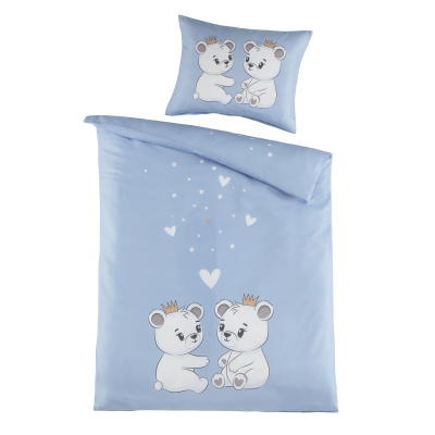Renforce Baby-Bettwäsche aus 100% Baumwolle - Bären 100 x 135 cm
