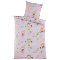 Renforce Kinder-Bettwäsche aus 100% Baumwolle - Prinzessin 135 x 200 cm