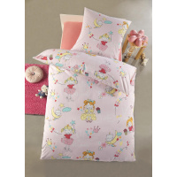 Renforce Kinder-Bettwäsche aus 100% Baumwolle - Prinzessin 135 x 200 cm