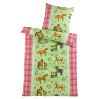 Kinder-Bettwäsche aus 100% Polyester - Pferde 135 x 200 cm