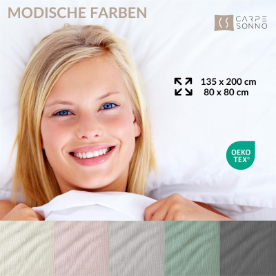 Musselin Bettwäsche aus 100% Baumwolle - Uni Zart-Rosa - 135x200 cm