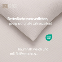 Musselin Bettwäsche aus 100% Baumwolle - Uni Zart-Rosa - 135x200 cm