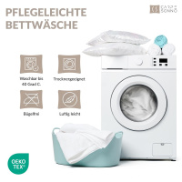 Musselin Bettwäsche aus 100% Baumwolle - Uni Zart-Rosa - 135x200 cm