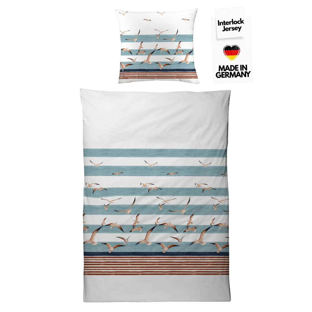Interlock-Jersey Bettwäsche aus 100% Baumwolle...
