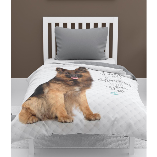 Kinder Tagesdecke aus 100% Polyester - Hund