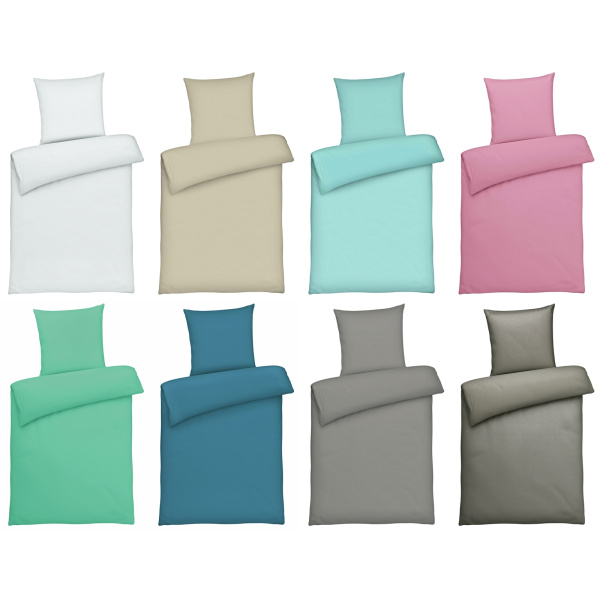 Renforce Bettwäsche Uni aus 100% Baumwolle