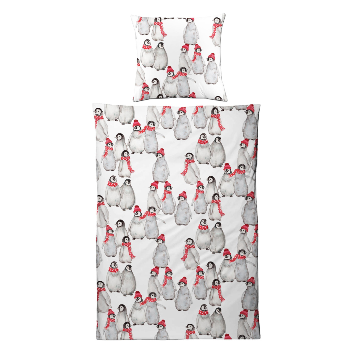 Biber Bettwäsche aus 100% Baumwolle - Pinguine 155 x...