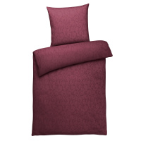 Damast Bettwäsche aus 100% Baumwolle - Ornamente Modern Bordeaux 155 x 220 cm