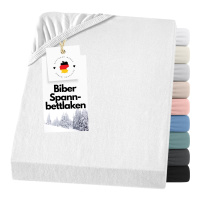 Feinbiber Spannbettlaken 15x25 cm aus 100% Baumwolle – Einfarbig