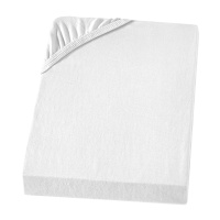 Feinbiber Spannbettlaken 100x200 cm aus 100% Baumwolle – Weiß