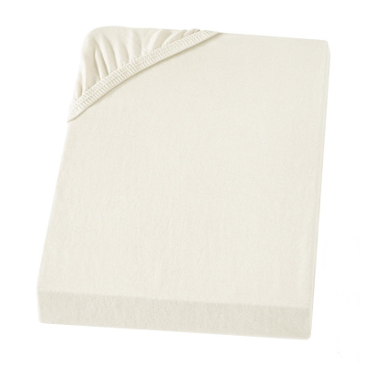 Feinbiber Spannbettlaken 140x200 cm aus 100% Baumwolle – Creme