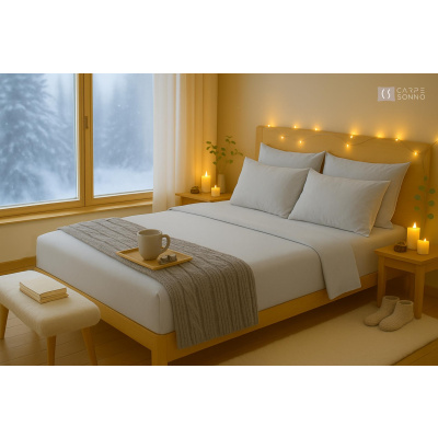 Feinbiber Spannbettlaken 200x200 cm aus 100% Baumwolle – Hellgrau/Silber