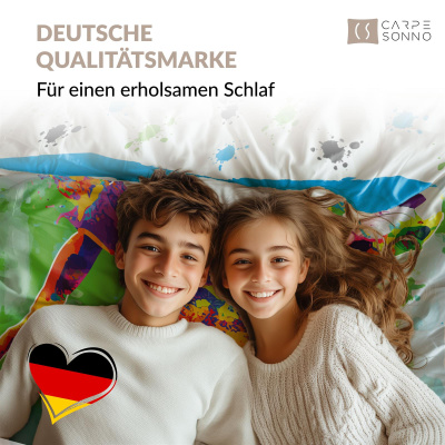 Leuchtende Kinder-Bettwäsche mit Spieleseite, 100% Baumwolle - KICK IT - 135x200 cm