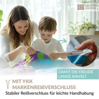 Leuchtende Kinder-Bettwäsche mit Spieleseite, 100% Baumwolle - KICK IT - 135x200 cm