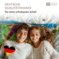 Leuchtende Kinder-Bettwäsche mit Spieleseite, 100% Baumwolle - KICK IT - 135x200 cm