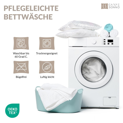 Seersucker Bettwäsche 135x200 cm aus 100% Polyester – Streifen Silber Schwarz