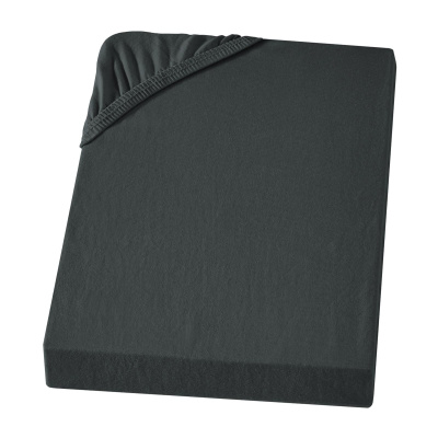 Feinbiber Spannbettlaken 180x200 cm aus 100% Baumwolle – Anthrazit