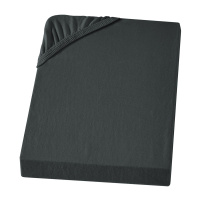 Feinbiber Spannbettlaken 180x200 cm aus 100% Baumwolle – Anthrazit