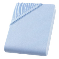 Jersey Spannbettlaken 200x200 cm aus 100% Baumwolle – Hellblau