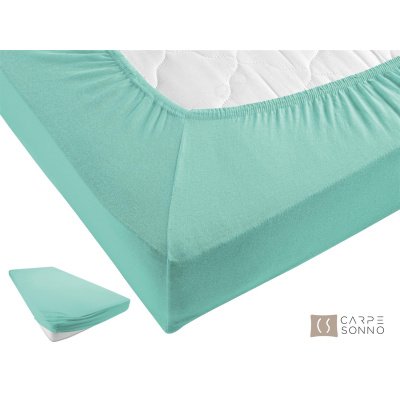 Jersey Spannbettlaken 200x200 cm aus 100% Baumwolle – Mint