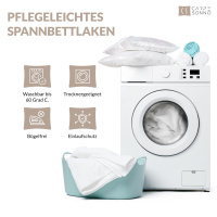 Jersey Spannbettlaken 200x200 cm aus 100% Baumwolle – Mint