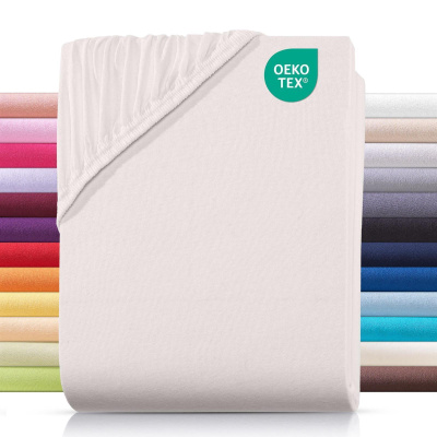 Jersey Spannbettlaken 180x200 cm aus 100% Baumwolle – Natur