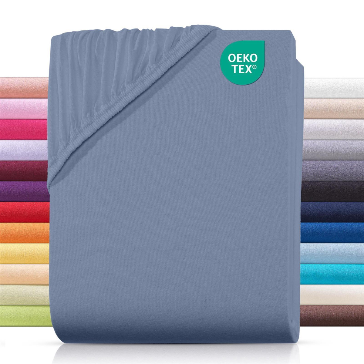 Jersey Spannbettlaken 90x200 cm aus 100% Baumwolle...