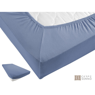 Jersey Spannbettlaken 90x200 cm aus 100% Baumwolle – Rauchblau