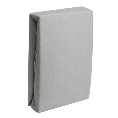 Frottee Spannbettlaken aus 80% Baumwolle, 20% Polyester 160 x 200 cm Silber