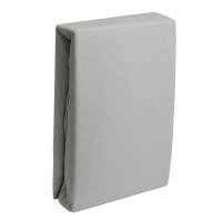 Frottee Spannbettlaken aus 80% Baumwolle, 20% Polyester 160 x 200 cm Silber