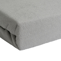 Frottee Spannbettlaken aus 80% Baumwolle, 20% Polyester 160 x 200 cm Silber