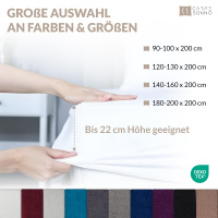 Frottee Spannbettlaken aus 80% Baumwolle, 20% Polyester 160 x 200 cm Silber