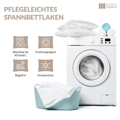 Frottee Spannbettlaken aus 80% Baumwolle, 20% Polyester 180 x 200 cm Weiß