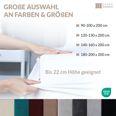 Cashmere Touch Spannbettlaken aus 100% Polyester 100 x 200 cm Nougat