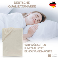 Cashmere Touch Spannbettlaken aus 100% Polyester 100 x 200 cm Nougat