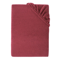 Winter Spannbettlaken aus 80% Baumwolle, 20% Polyester 160 x 200 cm Bordeaux