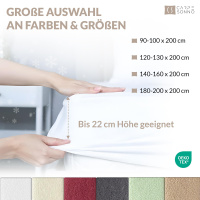 Winter Spannbettlaken aus 80% Baumwolle, 20% Polyester 180 x 200 cm Natur