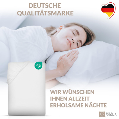 Winter Spannbettlaken aus 100% Polyester 160 x 200 cm Weiß