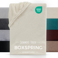 Cashmere Touch Boxspring Spannbettlaken 180-200 x 200-220 cm aus 100% Polyester