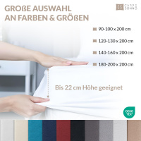 Winter Boxspring Spannbettlaken 180-200 x 200-220 cm aus 100% Polyester Petrol