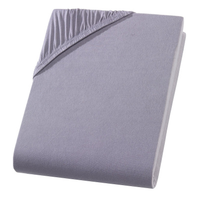 Heavy Jersey Spannbettlaken aus 100% Baumwolle Grau 90 x 200 cm
