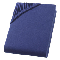 Heavy Jersey Spannbettlaken aus 100% Baumwolle Navy 160 x 200 cm