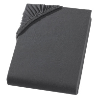 Heavy Jersey Spannbettlaken aus 100% Baumwolle Anthrazit 160 x 200 cm