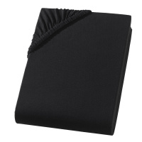 Heavy Jersey Spannbettlaken aus 100% Baumwolle Schwarz 160 x 200 cm